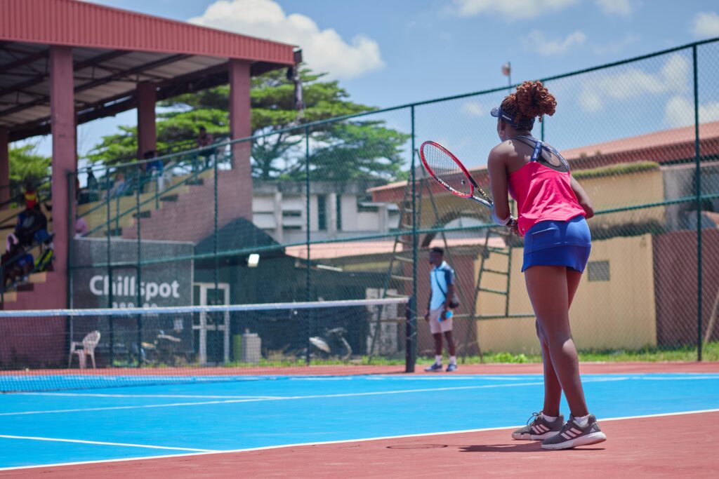 tennis practice girl